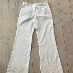 Theory White High-Rise Wide-Leg Trousers